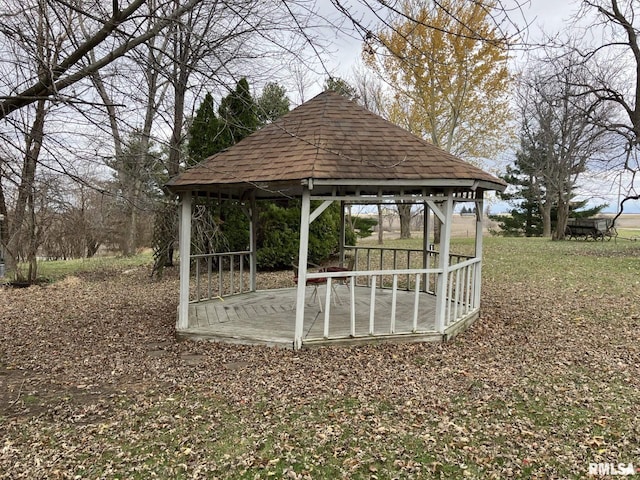 view of home's community with a gazebo