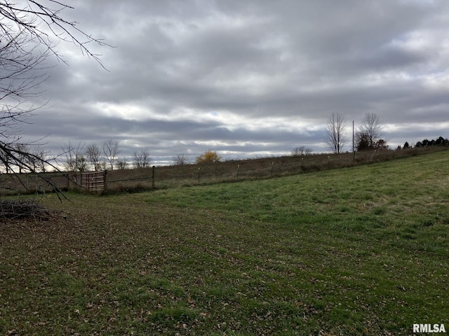 view of yard featuring a rural view