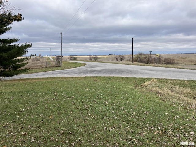 view of road featuring a rural view