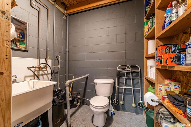 bathroom featuring toilet and sink