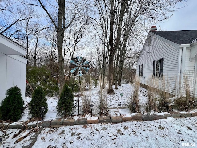 view of snowy yard