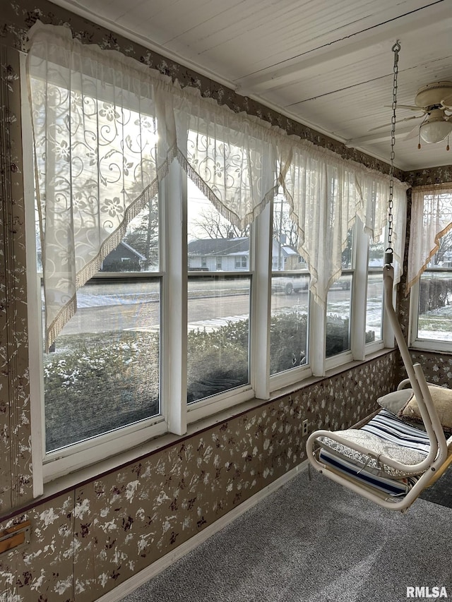 view of sunroom