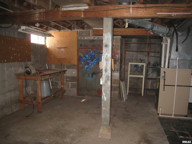 view of basement