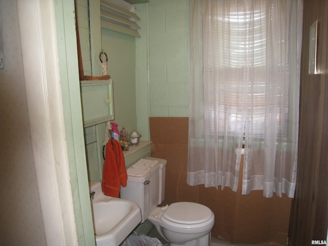 bathroom with toilet and sink