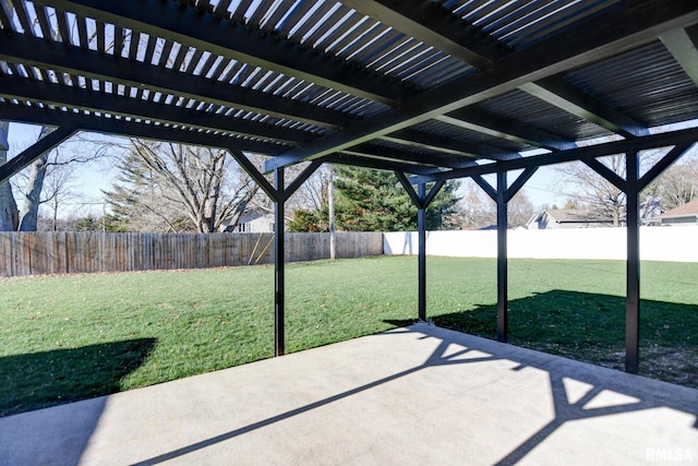 view of patio / terrace featuring a pergola