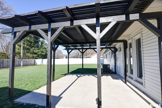 view of patio with central air condition unit