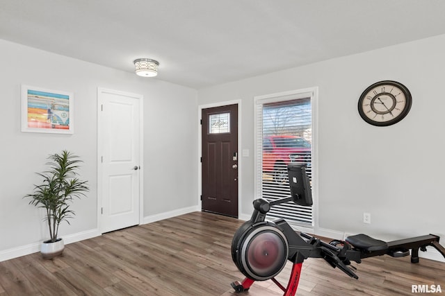 entryway featuring hardwood / wood-style floors