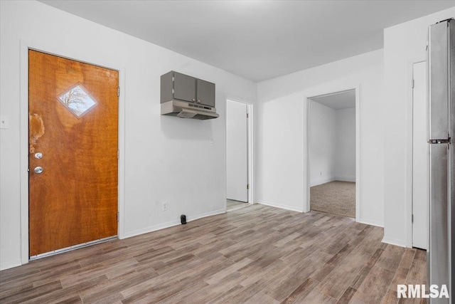 interior space with light wood-type flooring