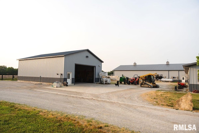 view of outbuilding with a garage