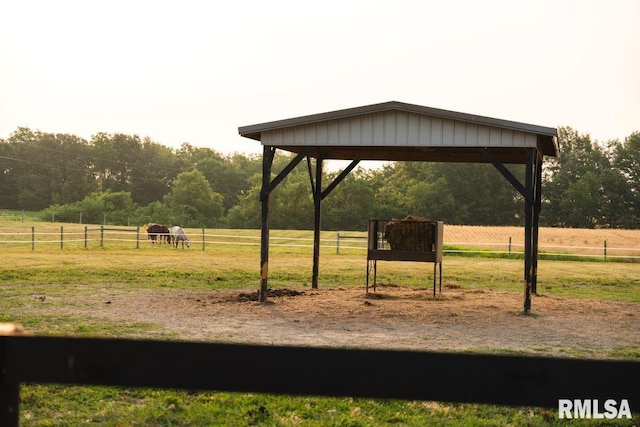 view of home's community with a rural view