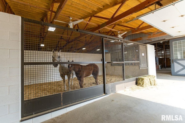 view of horse barn