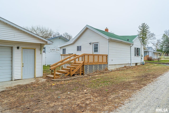 view of front of home featuring a deck