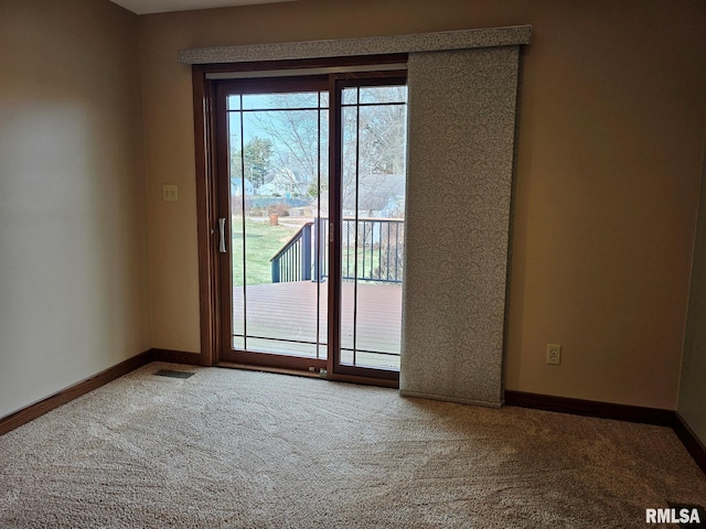 interior space featuring carpet floors