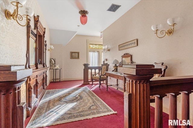 interior space with carpet floors