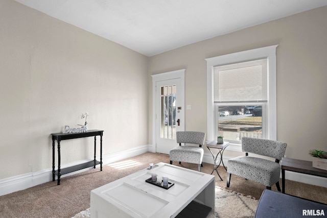 view of carpeted living room