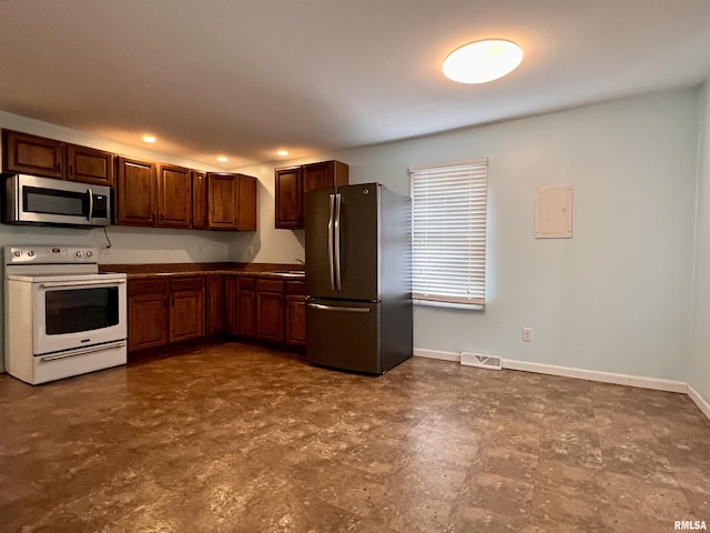 kitchen featuring appliances with stainless steel finishes