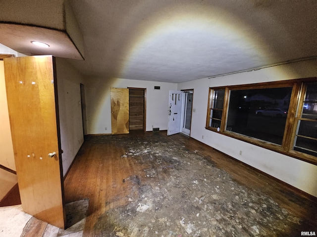 interior space featuring a textured ceiling