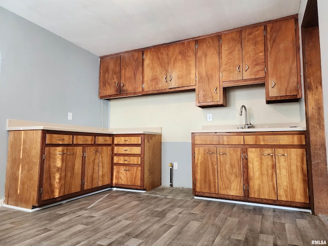 kitchen featuring light hardwood / wood-style flooring