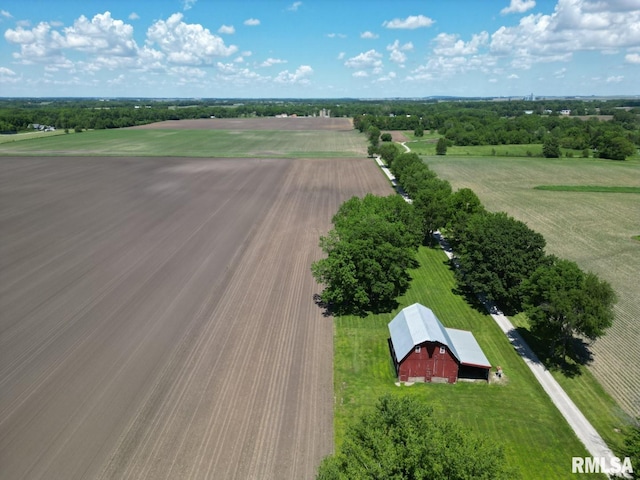 bird's eye view featuring a rural view