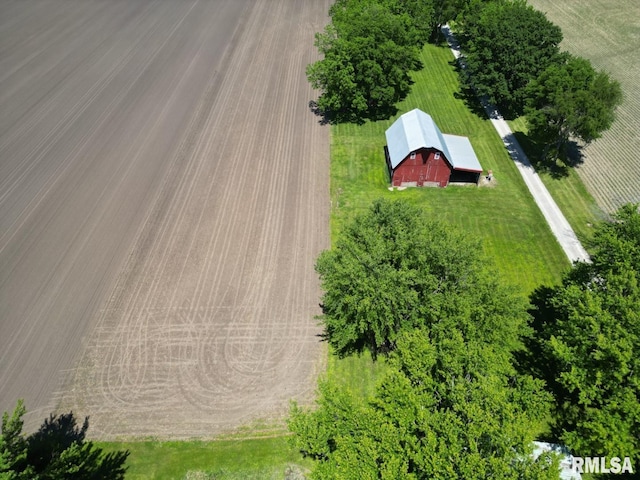 bird's eye view featuring a rural view