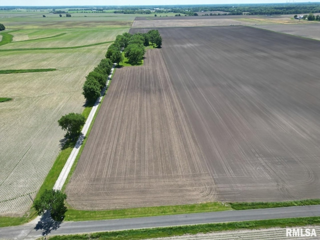 bird's eye view with a rural view