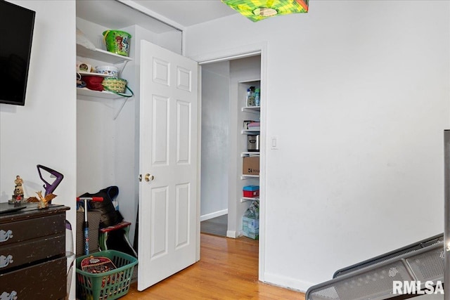 interior space featuring light wood-type flooring