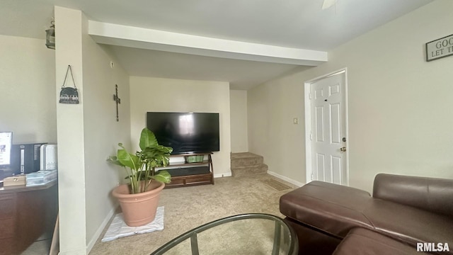 view of carpeted living room