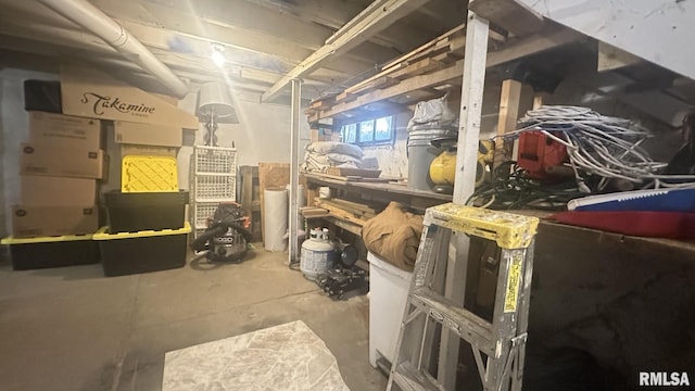 view of storage area