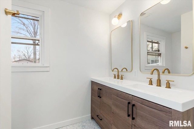 bathroom with vanity