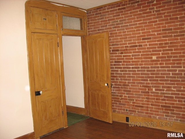 interior space featuring dark hardwood / wood-style flooring