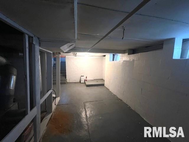 view of basement