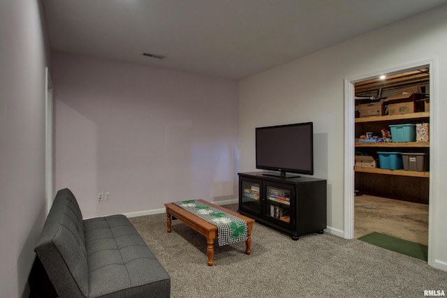 view of carpeted living room