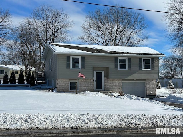 bi-level home with a garage