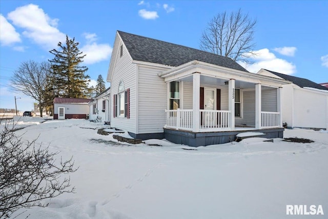 view of front of property with a porch