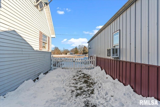 view of snowy yard