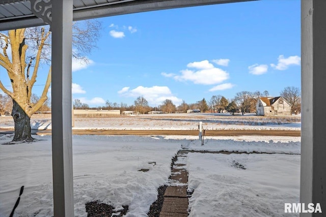 view of snowy yard