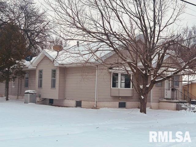 view of snowy exterior