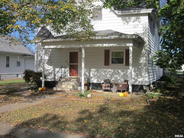 view of front of property with covered porch