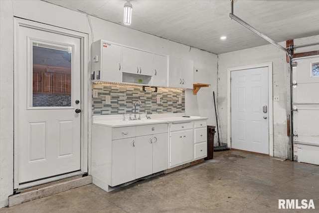 garage featuring sink