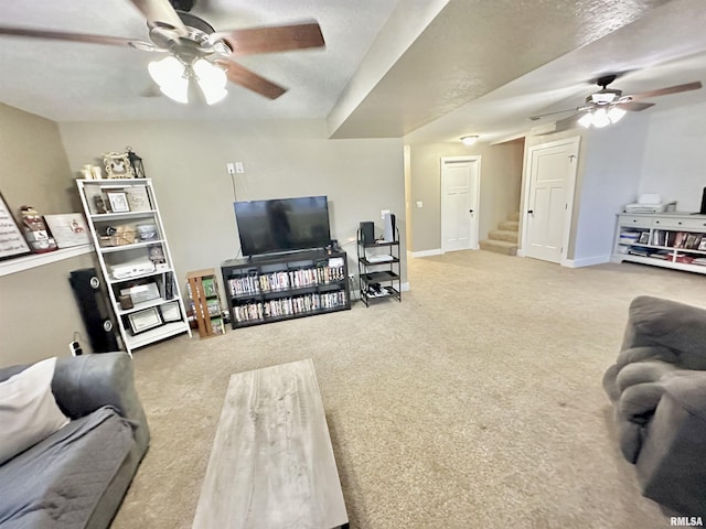 view of carpeted living room