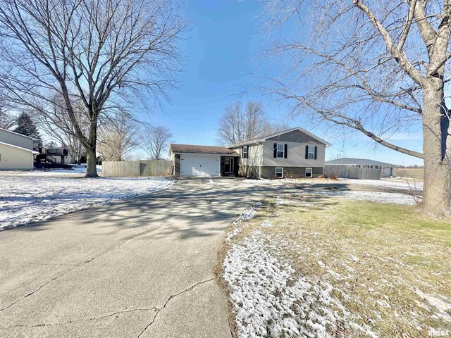 view of split level home