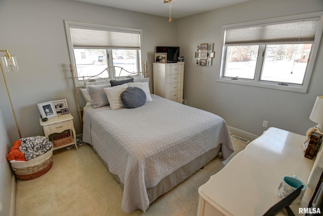 view of carpeted bedroom