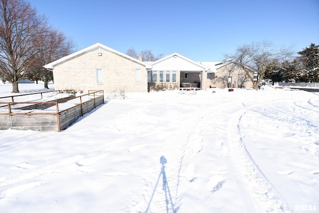 view of snowy yard