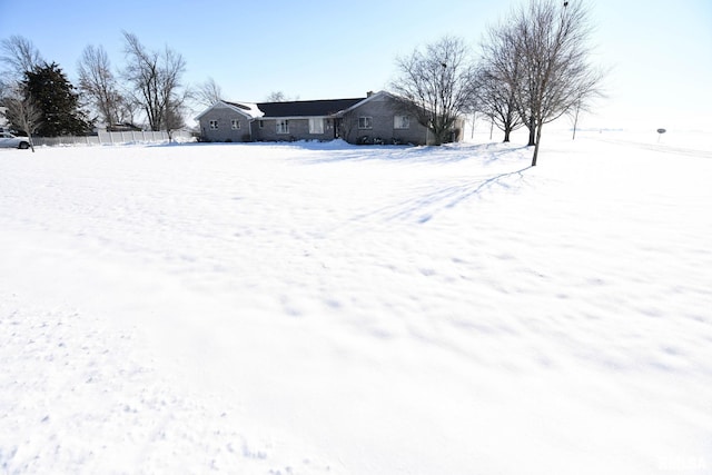 view of snowy yard