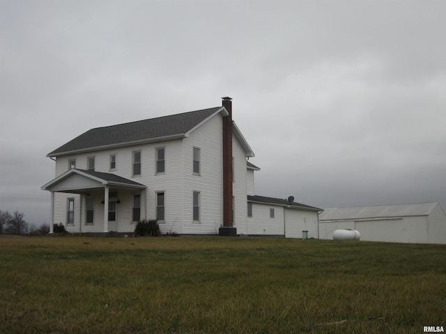 exterior space with a front yard