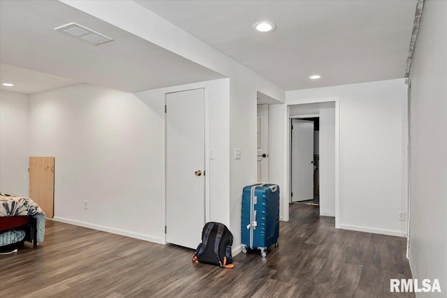 interior space featuring dark hardwood / wood-style flooring