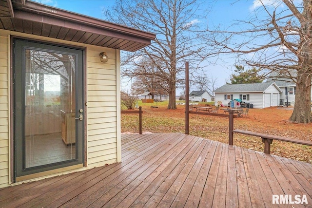 view of wooden deck