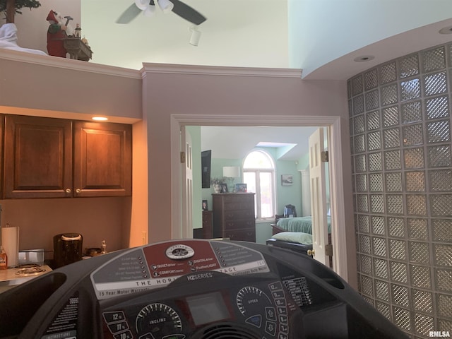 bedroom with ceiling fan