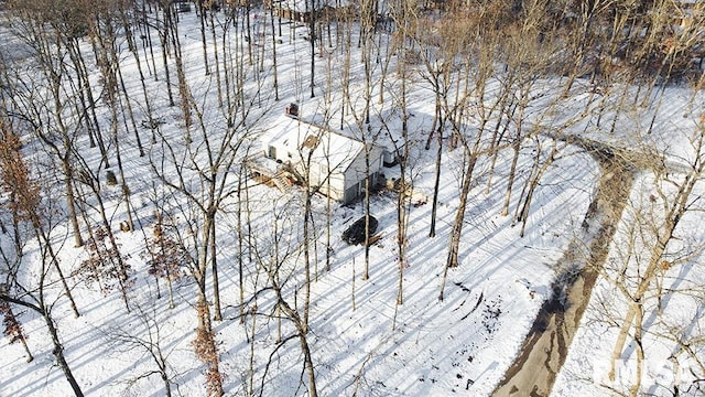 view of snowy aerial view