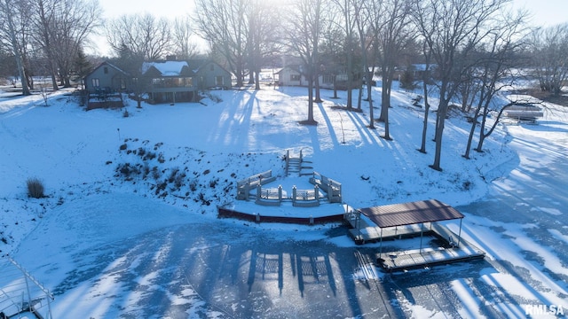 view of snowy yard